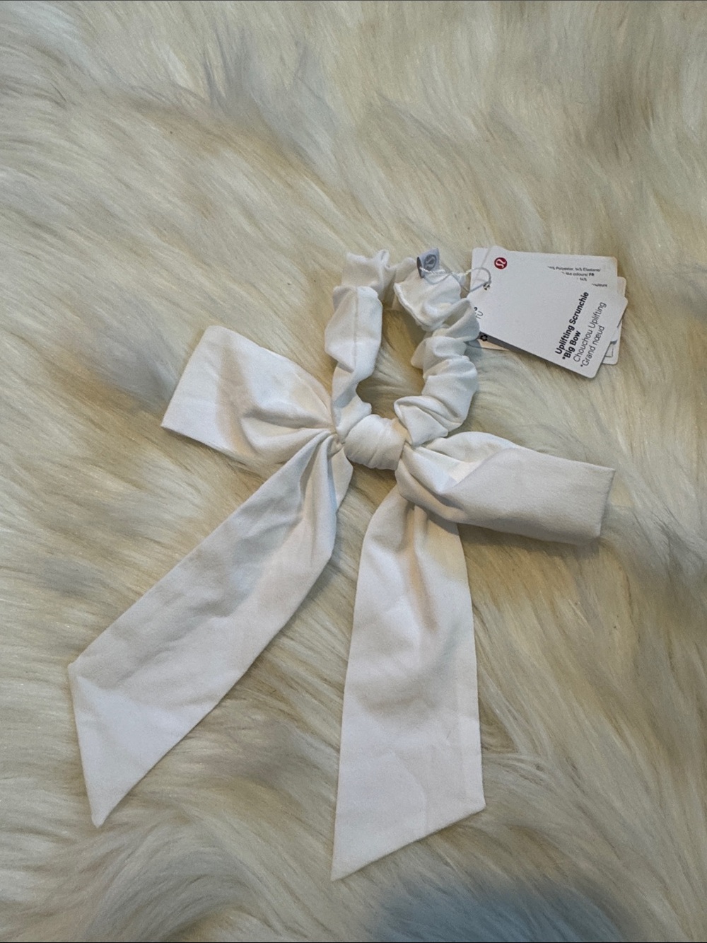 lululemon Uplifting Scrunchie Big Bow, White